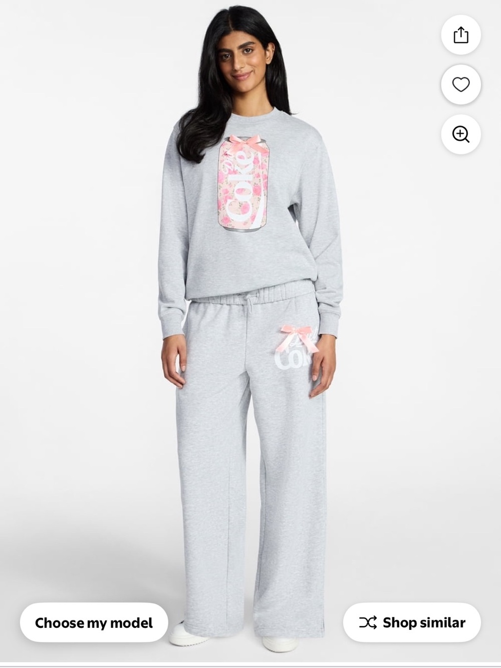 Diet Coke Pink Bow Sweatshirt